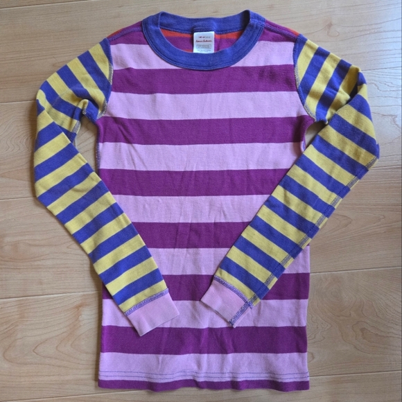 Hanna Andersson multicolored striped 2-piece longjohn pajama set - Picture 5 of 8